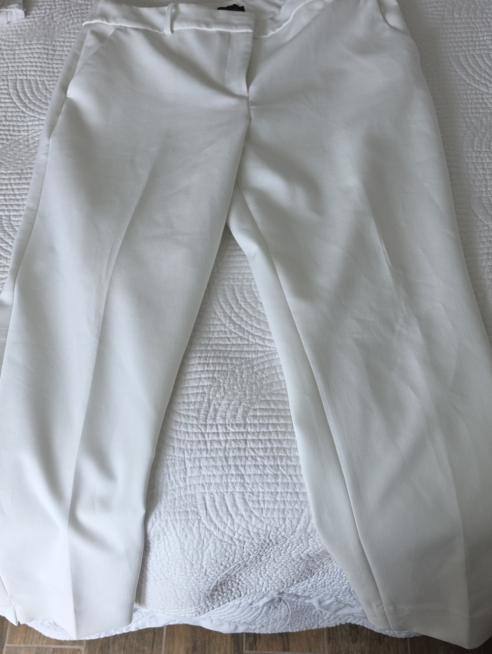 Talbots White Hampshire Ankle Pants - Classic Tailored Fit